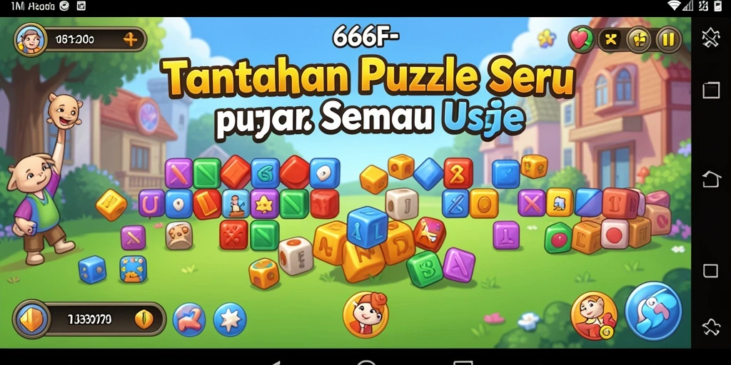 Tampilan gameplay seru di 666F dengan berbagai tantangan Puzzle.