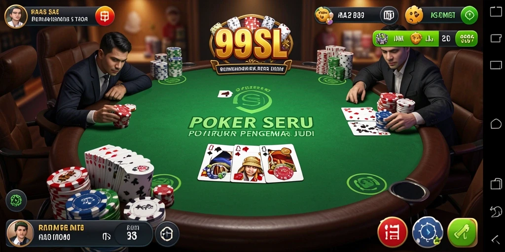 Screenshot gameplay 99SL menampilkan keseruan bermain poker.