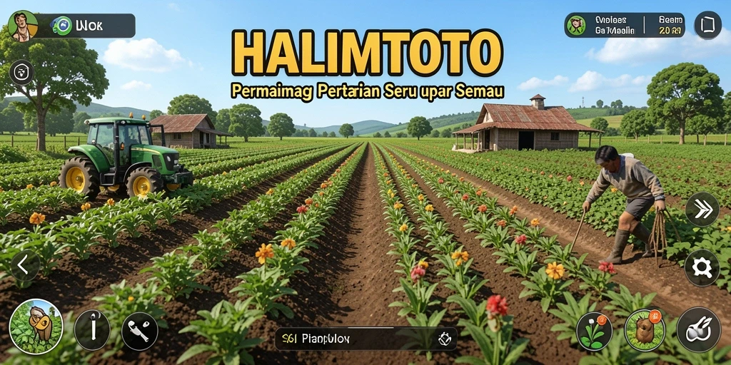 Tangkapan layar yang menunjukkan aktivitas bertani di HALIMTOTO.