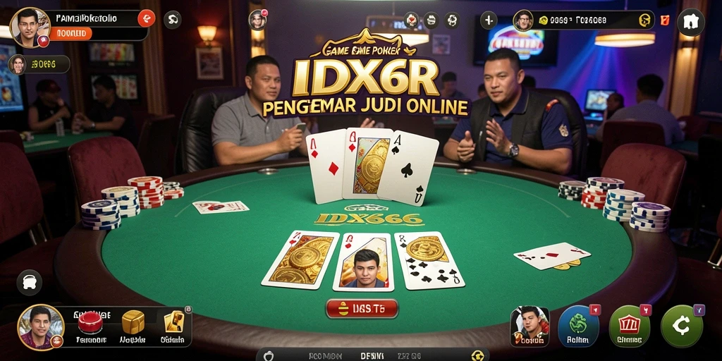 Tampilan gameplay Poker yang seru dan interaktif di IDX66.