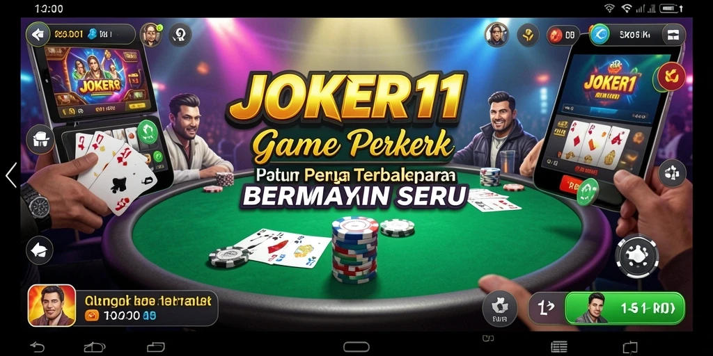 Tampilan gameplay seru dari aplikasi poker JOKER11.