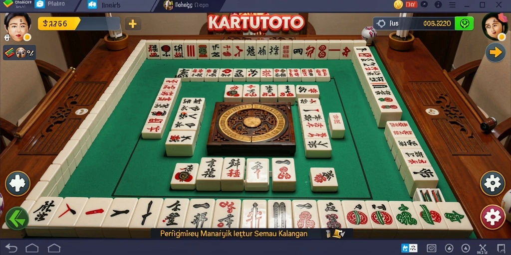 Screenshot gameplay KARTUTOTO menunjukkan aksi seru permainan Mahjong.