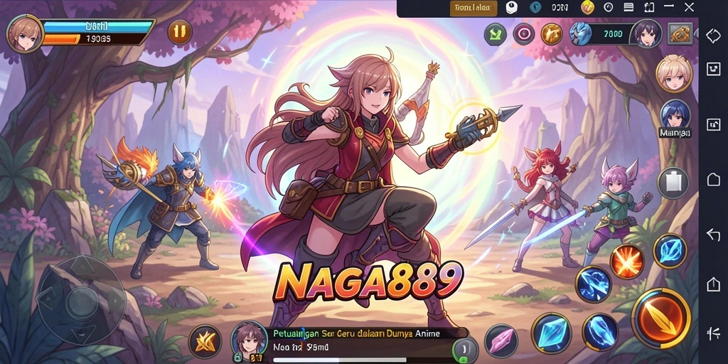 Tampilan menarik dari gameplay NAGA889 yang penuh karakter Anime.