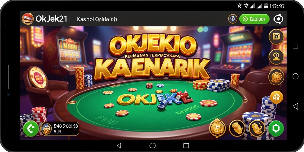 Tampilan mendebarkan dari gameplay Kasino OKJEK21.