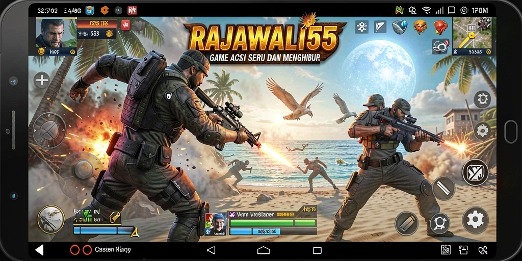Tampilan menarik dari gameplay seru dan menantang RAJAWALI55.
